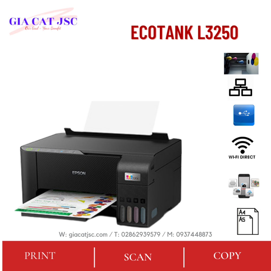 Máy in Epson EcoTank L3250 - Gia Cát JSC