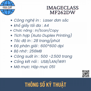 Thông Số Kỹ Thuật MF262dw