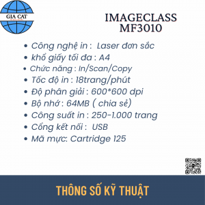 Thông Số Kỹ Thuật MF3010